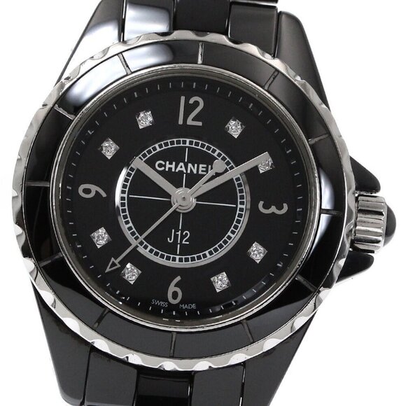 CHANEL J12 H2569 8P diamond black Dial Quartz Ladies Watch_872420 - Picture 1 of 6